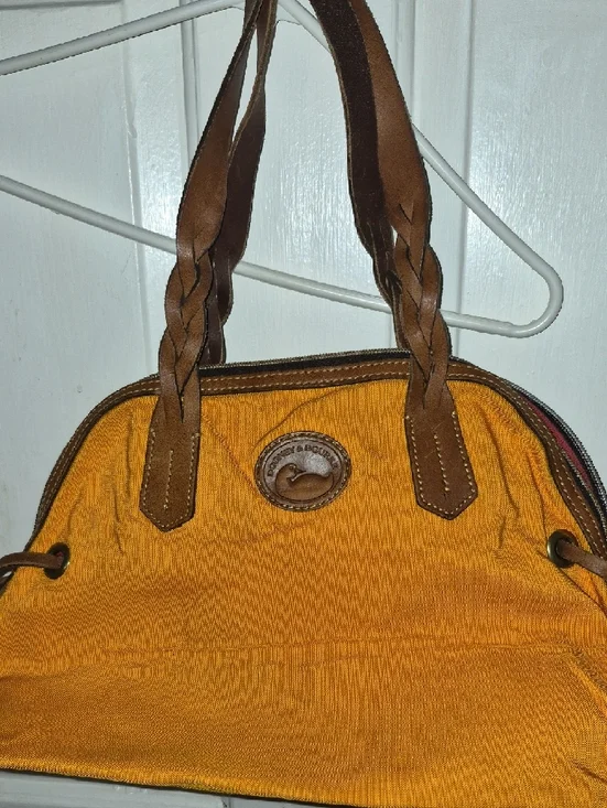Dooney & Bourke Marigold Nylon Tote with Brown Leather Trim - Picture 2 of 5